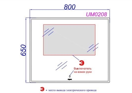 Зеркало Aqwella UM 80х65 UM0208 в ванную от интернет-магазине сантехники Sanbest