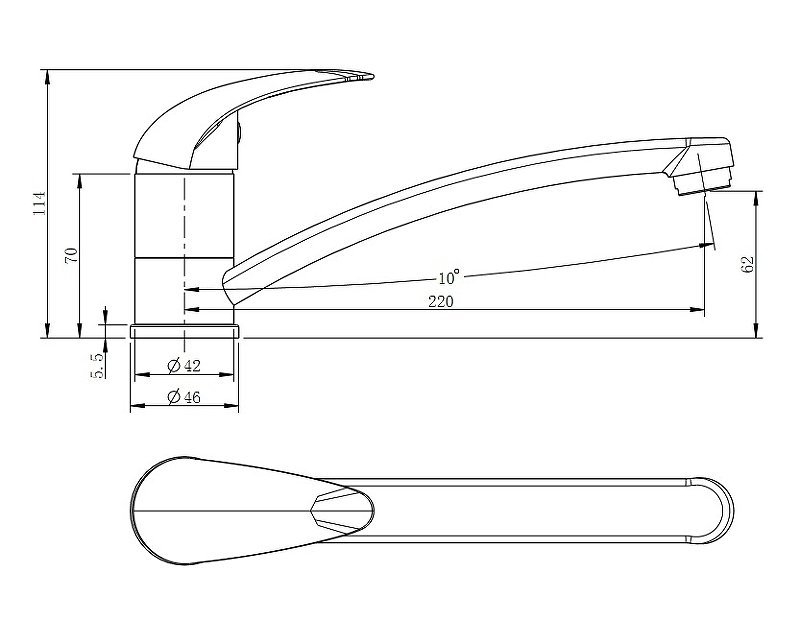 Смеситель для кухни Koller Pool Design Plus DS01000S купить в интернет-магазине сантехники Sanbest