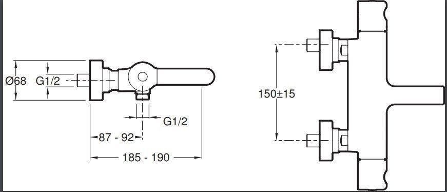 Смеситель для ванны и душа Jacob Delafon SINGULIER E10870-CP купить в интернет-магазине сантехники Sanbest