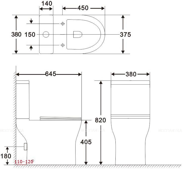 Унитаз напольный Aquanet Rimless Roll 2-C CL-12289 с крышкой микролифт, с бачком, безободковый купить в интернет-магазине Sanbest