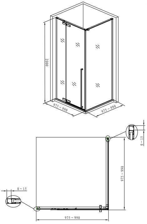 Душевой уголок Allen Brau Fantasy 100x100 3.11002-00 хром купить в интернет-магазине Sanbest