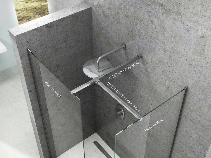 Душевое ограждение Ravak WALK-IN DOUBLE WALL 70x80 блестящий/Transparent купить в интернет-магазине Sanbest