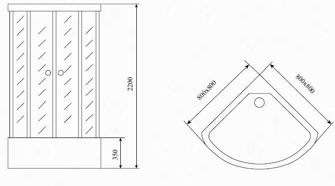 Душевая кабина Timo T 1180 80x80 купить в интернет-магазине Sanbest