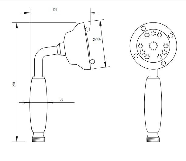 Душевая лейка Migliore Ricambi ML.RIC-33.110.DO золото купить в интернет-магазине сантехники Sanbest