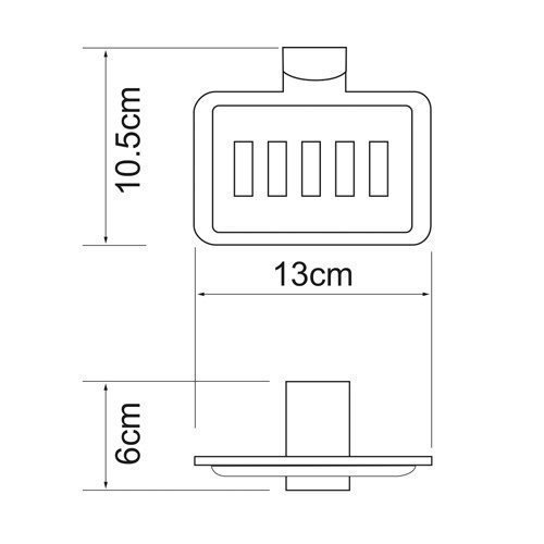 Мыльница решетка WasserKRAFT Leine К-5069WHITE купить в интернет-магазине сантехники Sanbest