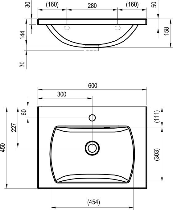 Раковина Ravak CLASSIC II 60 N XJX01160003 купить в интернет-магазине Sanbest