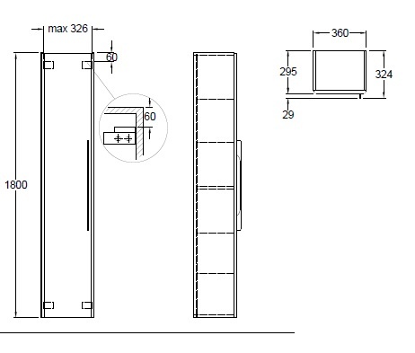 Шкаф-пенал Geberit Smyle 805002000 36 дуб для ванной в интернет-магазине сантехники Sanbest