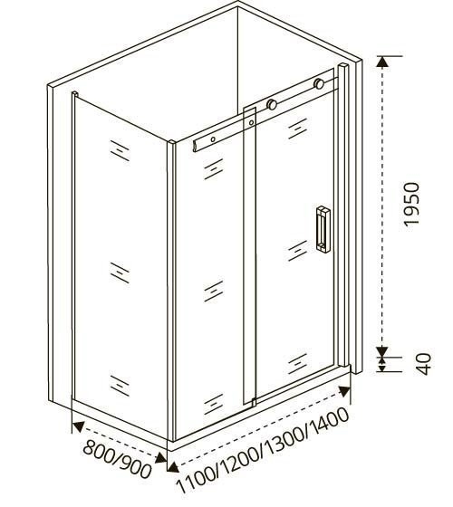 Душевой уголок Good door ALTAIR WTW+SP 140x90 купить в интернет-магазине Sanbest