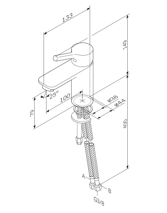 Смеситель для раковины AM.PM X-Joy S F85B02100 купить в интернет-магазине сантехники Sanbest