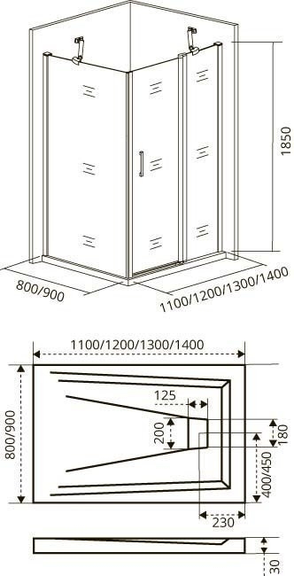 Душевой уголок Good door FANTASY WTW+SP 110x80 купить в интернет-магазине Sanbest