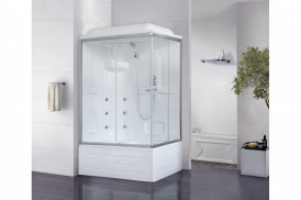 Душевая кабина Royal Bath RB8100BP2-T 100x80 профиль сатин/стекло прозрачное купить в интернет-магазине Sanbest