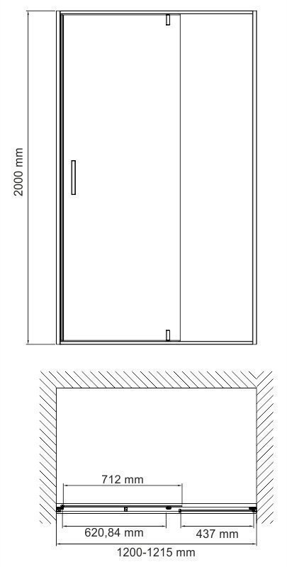 Душевая дверь WasserKRAFT Elbe 74P05 120 купить в интернет-магазине Sanbest