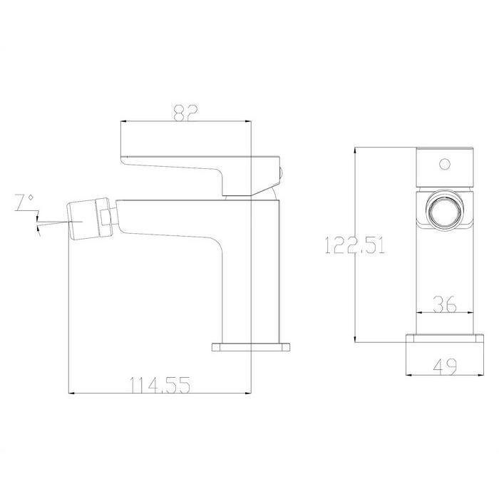 Смеситель для биде OMNIRES PARMA PM7420GR купить в интернет-магазине сантехники Sanbest