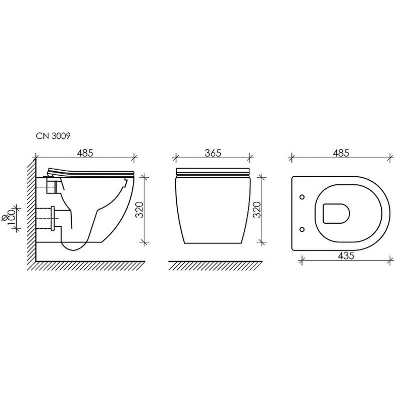 Унитаз подвесной Ceramica Nova Forma Rimless CN3009_1002B безободковый, с крышкой микролифт, с инсталляцией и черной матовой кнопкой купить в интернет-магазине Sanbest