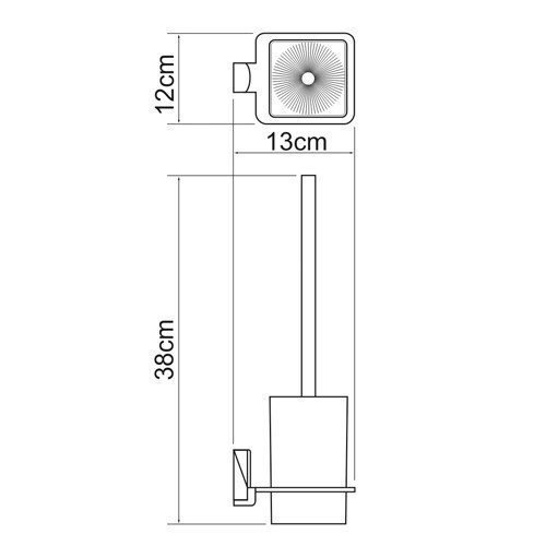 Ершик подвесной WasserKRAFT Leine K-5027WHITE купить в интернет-магазине сантехники Sanbest