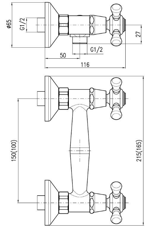 Смеситель для душа Rav-Slezak MORAVA MK180.5/1CMATSM купить в интернет-магазине сантехники Sanbest