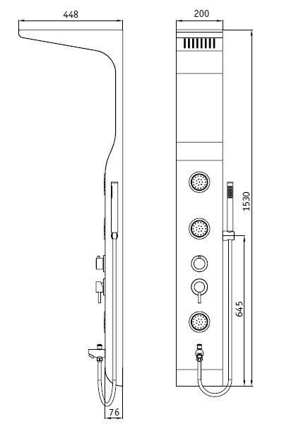 Душевая панель RGW Shower Panels	SP-01 20x153 купить в интернет-магазине сантехники Sanbest