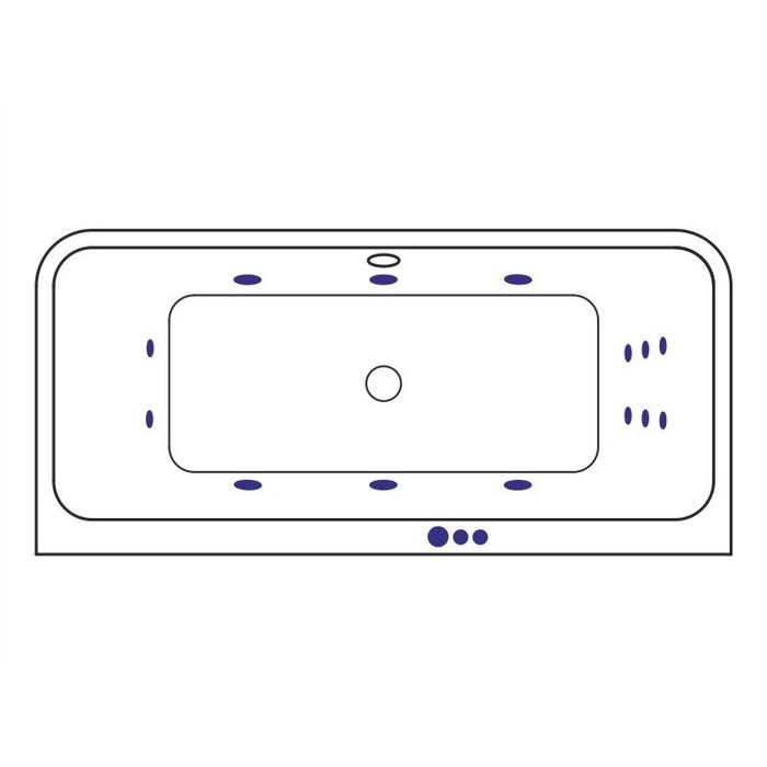 Ванна акриловая  EXCELLENT Arana 180x85 SMART хром купить в интернет-магазине Sanbest