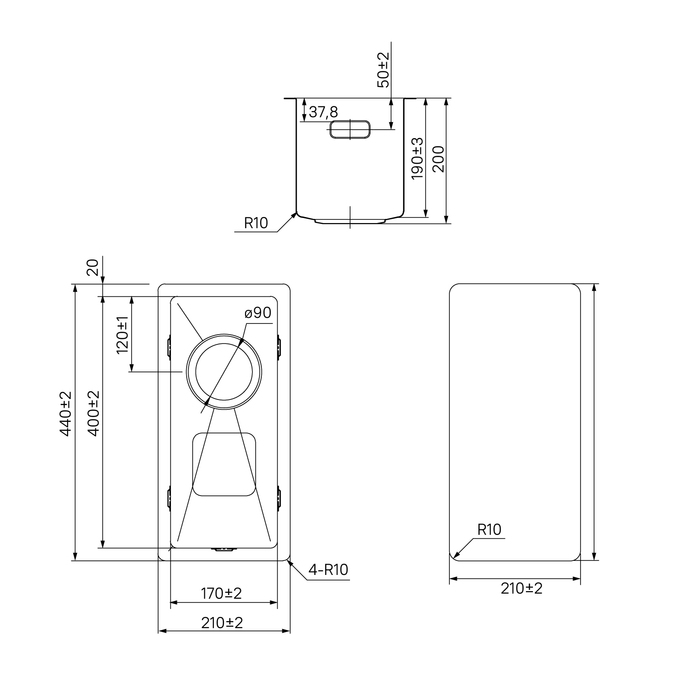 Комплект кухонных моек Iddis Edifice 440х440/210х440 EDI44S0i77K шелк купить в интернет-магазине сантехники Sanbest