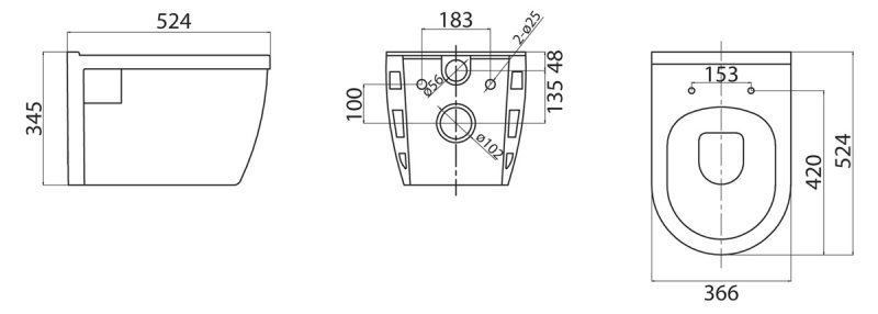 Унитаз подвесной BelBagno Loto BB070CHR/SC безободковый, с крышкой микролифт купить в интернет-магазине Sanbest