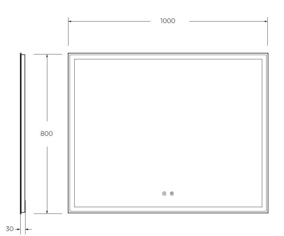 Зеркало BelBagno SPC-GRT-1000-800-LED-TCH-SND 100х80 в ванную от интернет-магазине сантехники Sanbest