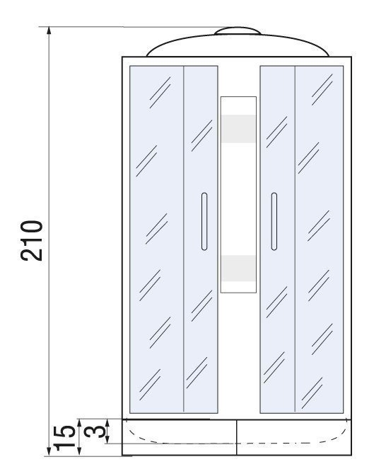 Душевая кабина River Nara Light 15 90x90 МТ купить в интернет-магазине Sanbest