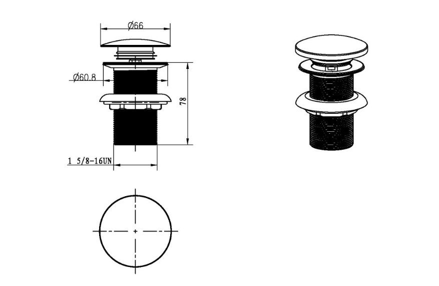 Донный клапан для раковины Boheme Medici 610 купить в интернет-магазине сантехники Sanbest