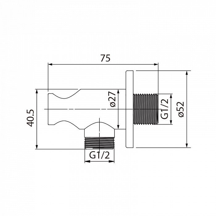 Подключение для шланга Iddis Ray 001SB01i62 купить в интернет-магазине сантехники Sanbest