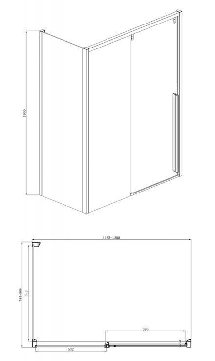 Душевой уголок Bravat SLIM LINE BS120.3104A купить в интернет-магазине Sanbest