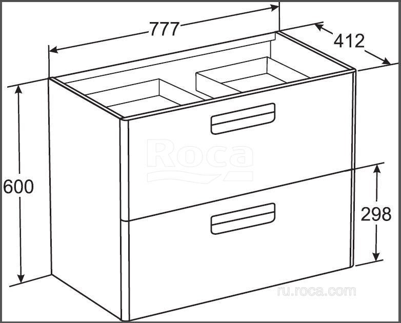 Тумба с раковиной Roca The Gap Original ZRU9302732 80 белый для ванной в интернет-магазине Sanbest