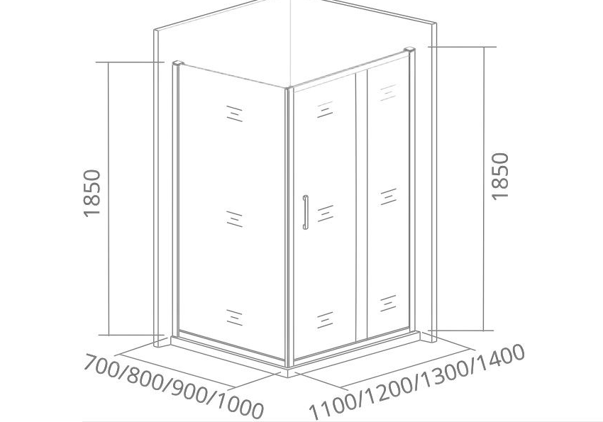 Душевой уголок Good Door Infinity WTW+SP+SP 130х70 стекло прозрачное/профиль хром купить в интернет-магазине Sanbest