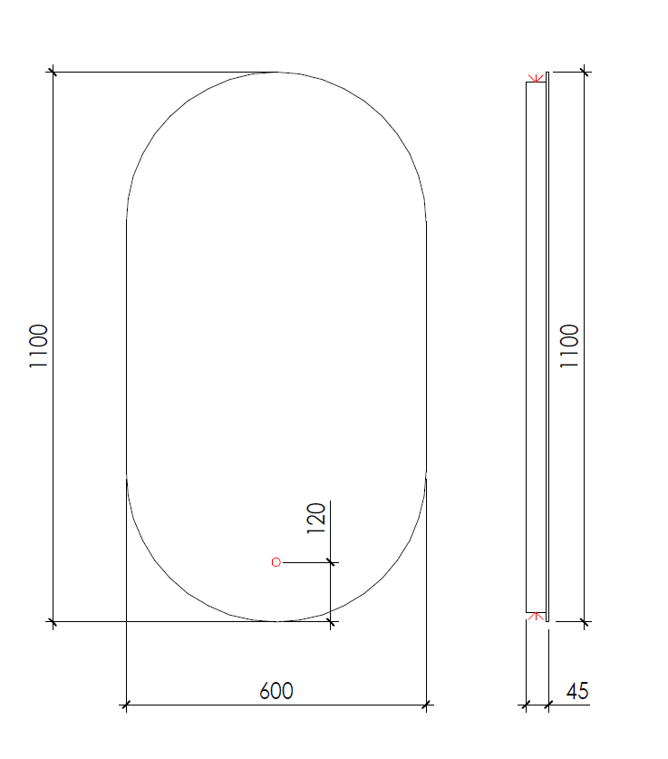 Зеркало с подсветкой Boheme FLAT Vallessi 110x60 в ванную от интернет-магазине сантехники Sanbest