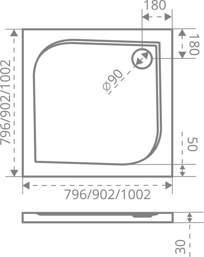 Душевой поддон литьевой Good Door КВАДРО 80x80 черный купить в интернет-магазине Sanbest