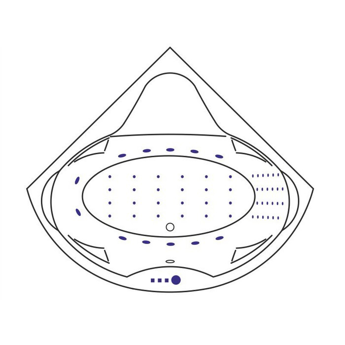 Ванна акриловая EXCELLENT Konsul 150x150 NANO хром купить в интернет-магазине Sanbest