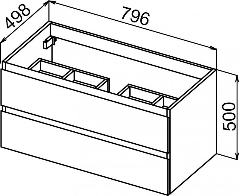 Тумба с раковиной Cezares Molveno 80 Legno Grigio для ванной в интернет-магазине Sanbest