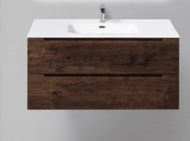 Тумба с раковиной BelBagno ETNA H60 2C 100 Rovere Moro для ванной в интернет-магазине Sanbest