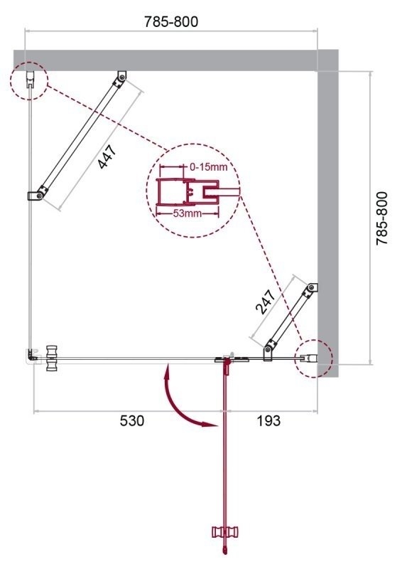 Душевой уголок BelBagno KRAFT A-12 80x80 прозрачный/хром купить в интернет-магазине Sanbest