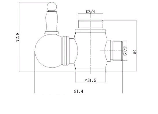 Переключатель для душа Aksy Bagno 2003 хром для смесителя в интернет-магазине сантехники Sanbest