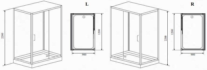 Душевая кабина Timo Helma 120x90 купить в интернет-магазине Sanbest