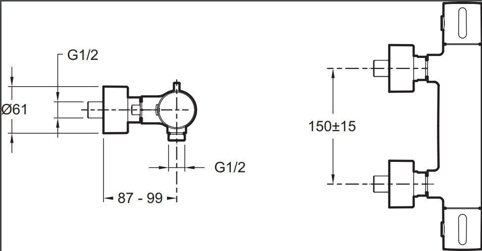 Смеситель для душа Jacob Delafon CUFF E45533-CP купить в интернет-магазине сантехники Sanbest