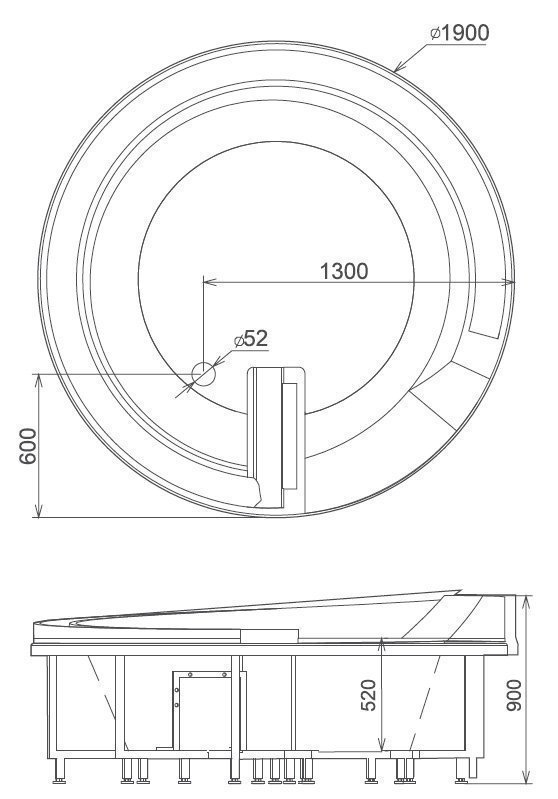 Ванна акриловая Gemy G9090 B 190x190 купить в интернет-магазине Sanbest