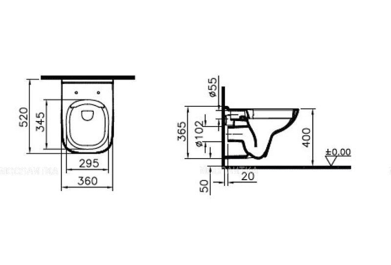 Унитаз с инсталляцией Vitra S20 9004B003-7207 купить в интернет-магазине Sanbest