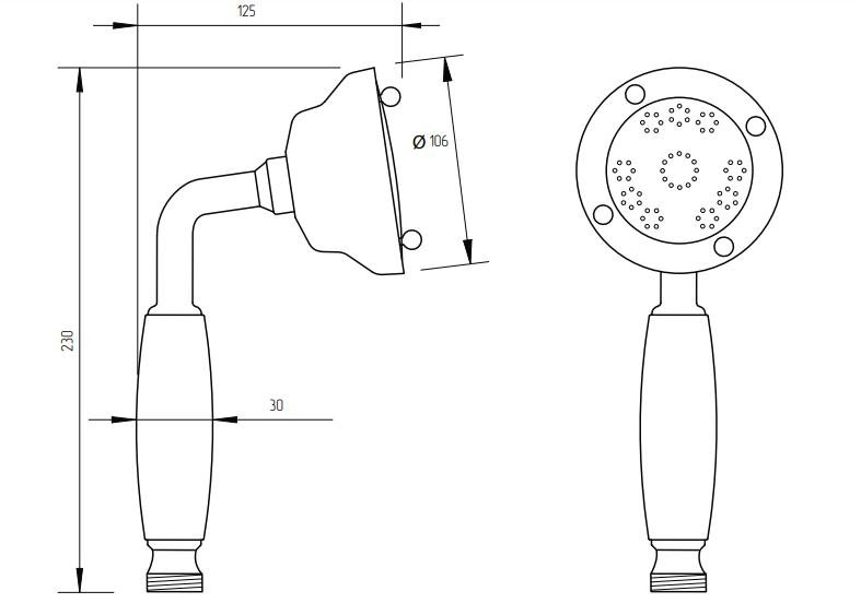 Душевая лейка Migliore Ricambi ML.RIC-33.112.CR хром купить в интернет-магазине сантехники Sanbest