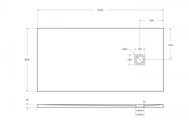 Душевой поддон BelBagno UNO 160х80 белый купить в интернет-магазине Sanbest