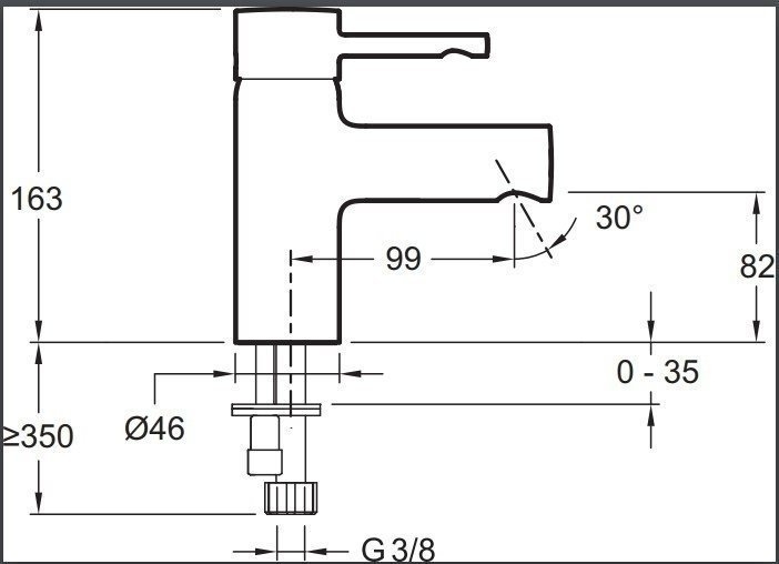 Cмеситель для раковины Jacob Delafon CUFF E98298-CP купить в интернет-магазине сантехники Sanbest