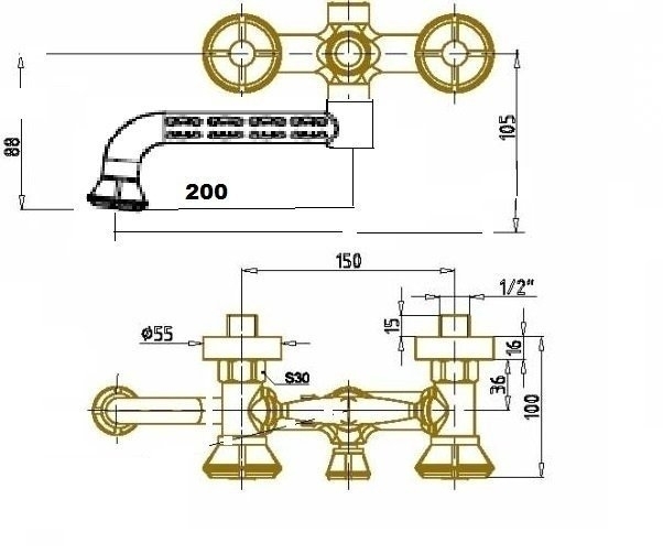 Душевая колонна Bronze de Luxe Royal 10121PF купить в интернет-магазине сантехники Sanbest