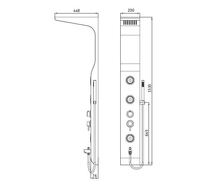 Душевая панель RGW Shower Panels	SP-04 20x150 купить в интернет-магазине сантехники Sanbest