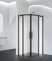 Душевой уголок Belbagno ACQUA-R-2 90х90 NERO купить в интернет-магазине Sanbest