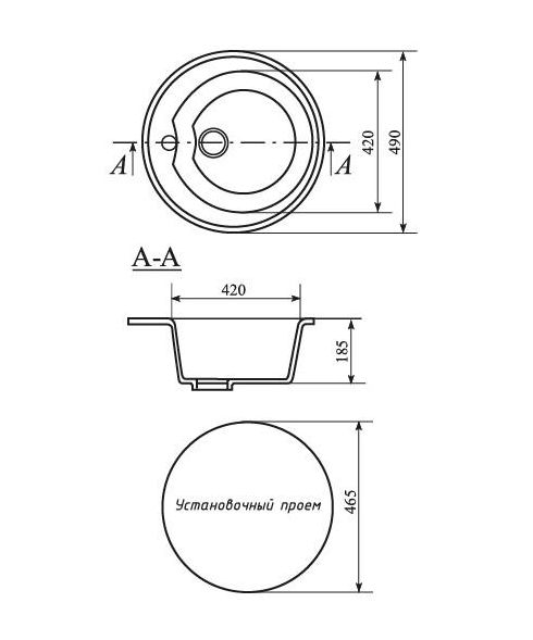 Мойка кухонная MIXLINE ML-GM09 533494 бежевый купить в интернет-магазине сантехники Sanbest