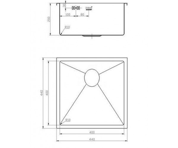 Мойка для кухни ZORG Inox RX RX-4444 купить в интернет-магазине сантехники Sanbest